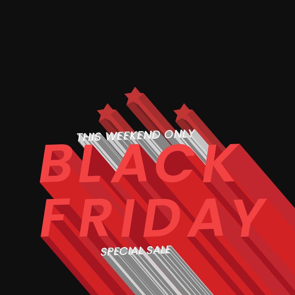 Black Friday sale banner concept vector