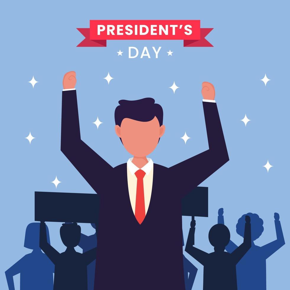 United states of america, president's day concept vector