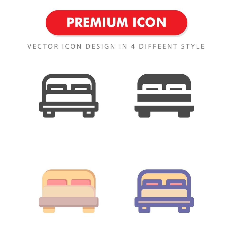bed icon pack isolated on white background. for your web site design, logo, app, UI. Vector graphics illustration and editable stroke. EPS 10.