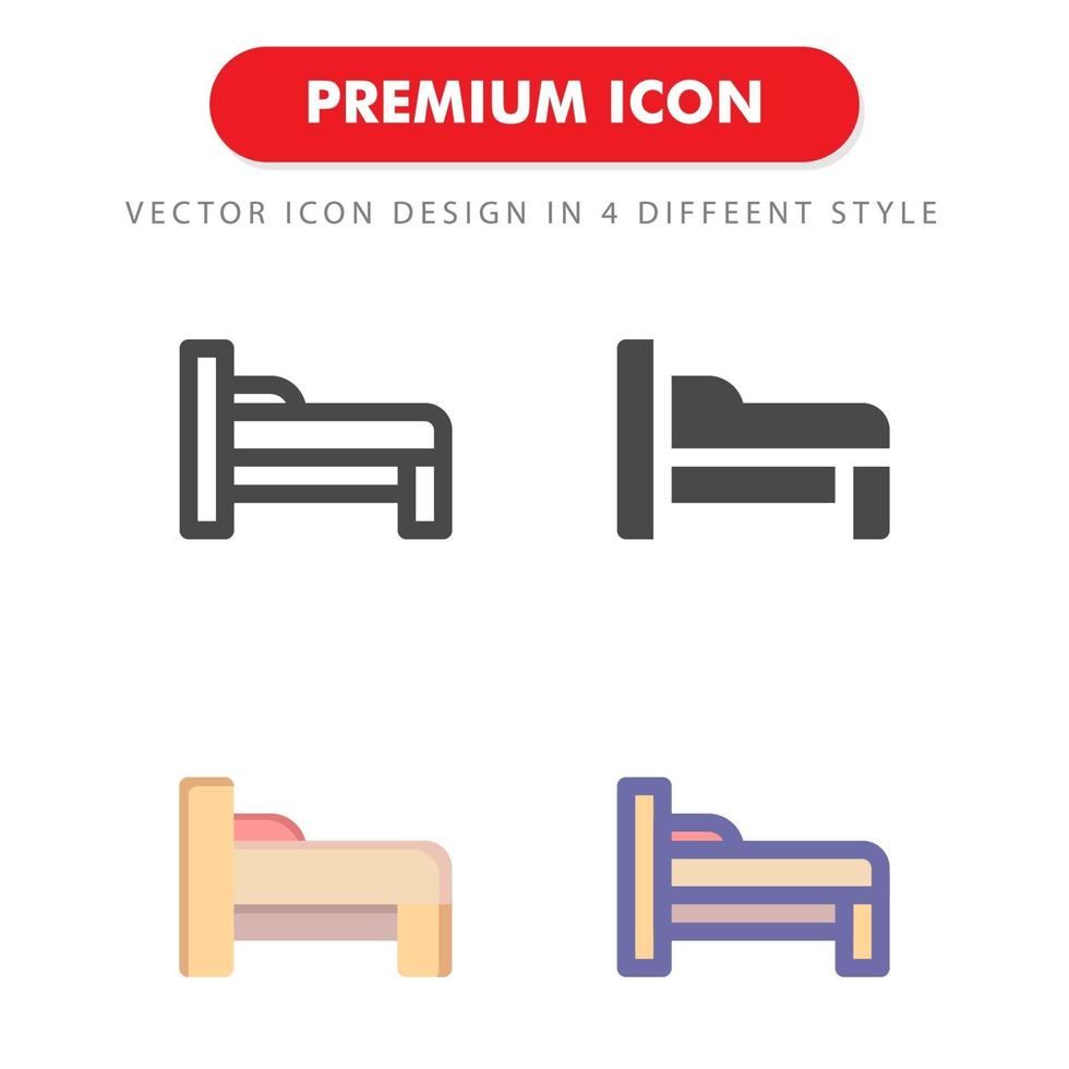 bed icon pack isolated on white background. for your web site design, logo, app, UI. Vector graphics illustration and editable stroke. EPS 10.