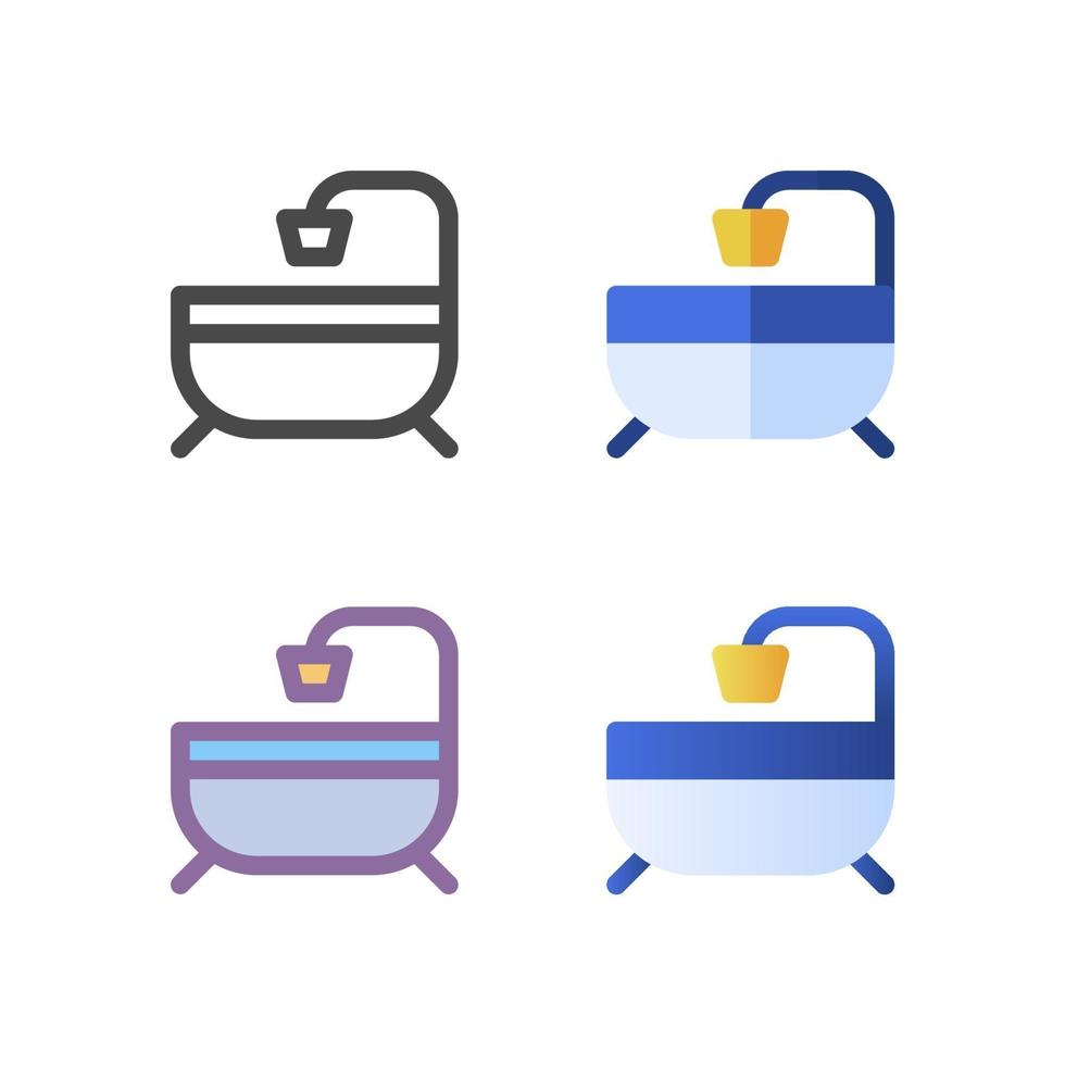 paquete de iconos de baño aislado sobre fondo blanco vector