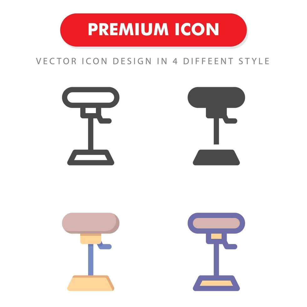 stool chair icon pack isolated on white background. for your web site design, logo, app, UI. Vector graphics illustration and editable stroke. EPS 10.