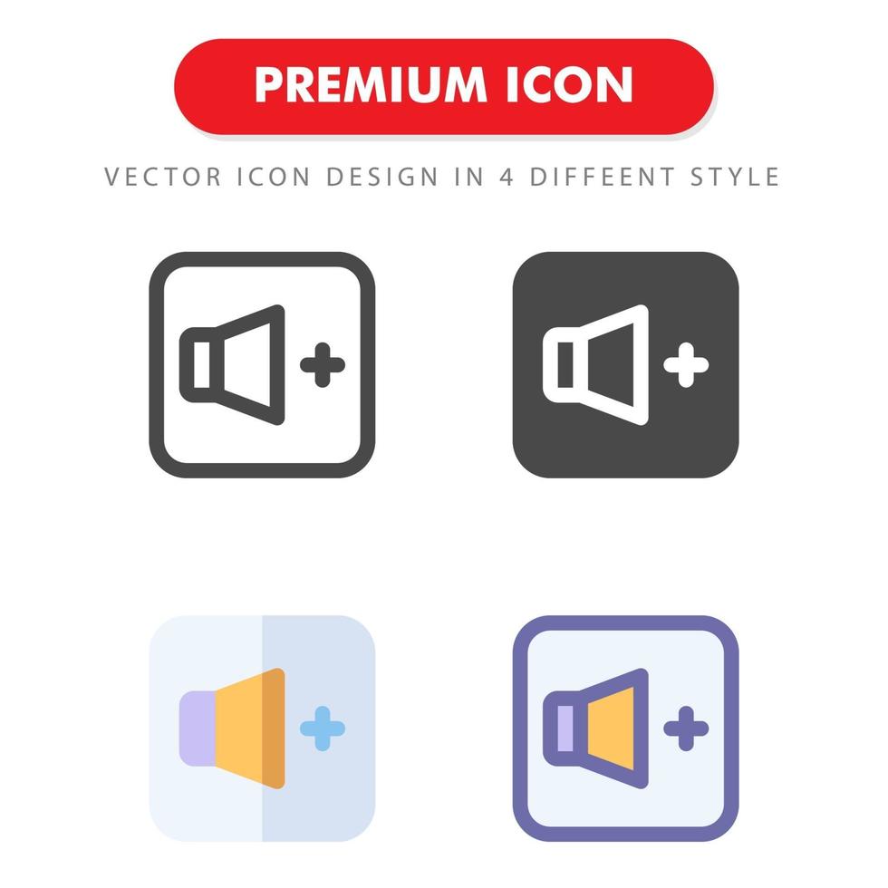 paquete de iconos de aumento de volumen aislado sobre fondo blanco. para el diseño de su sitio web, logotipo, aplicación, interfaz de usuario. Ilustración de gráficos vectoriales y trazo editable. eps 10. vector