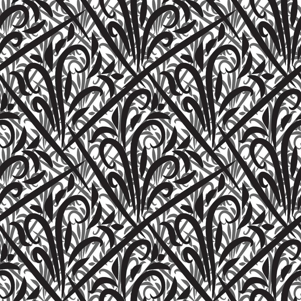 Modern trendy abstract retro style floral seamless pattern design vector