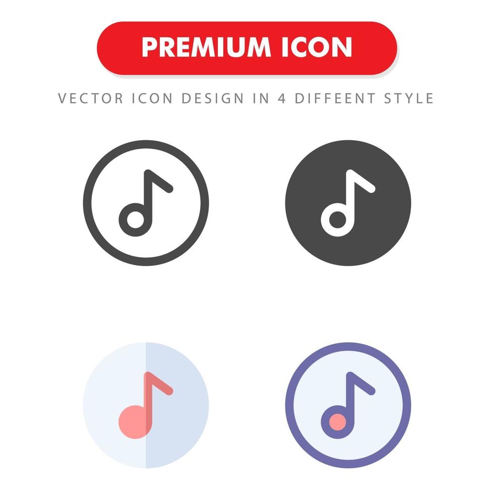 Music icon pack isolated on white background. for your web site design, logo, app, UI. Vector graphics illustration and editable stroke. EPS 10.