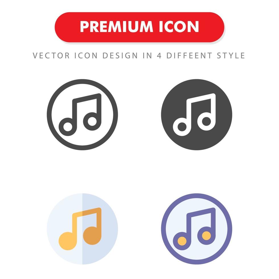 Music icon pack isolated on white background. for your web site design, logo, app, UI. Vector graphics illustration and editable stroke. EPS 10.