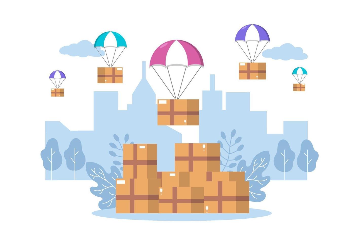 Flat Illustration of Online Delivery for Order Tracking, Courier Service, Goods Shipping, City Logistics using a Truck or Motorcycle vector