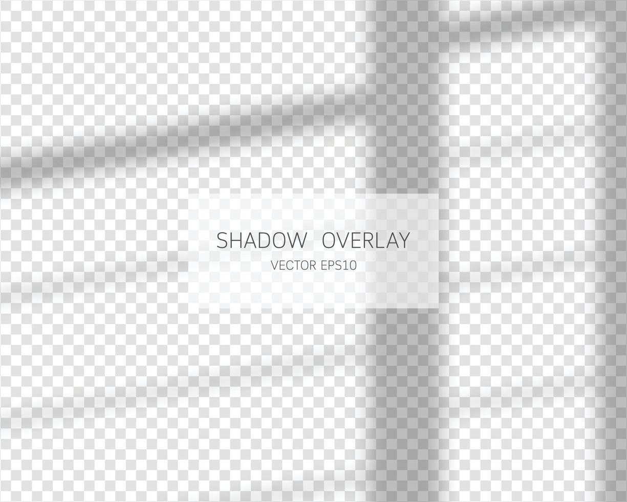 Shadow overlay effect. Natural shadows from window isolated vector