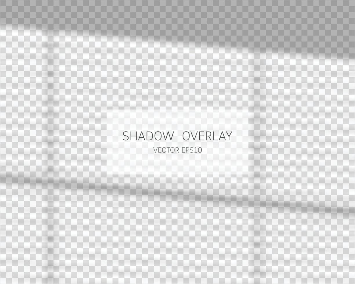 Shadow overlay effect. Natural shadows from window isolated vector