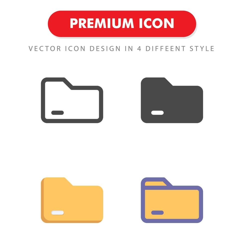 folder icon pack isolated on white background. for your web site design, logo, app, UI. Vector graphics illustration and editable stroke. EPS 10.