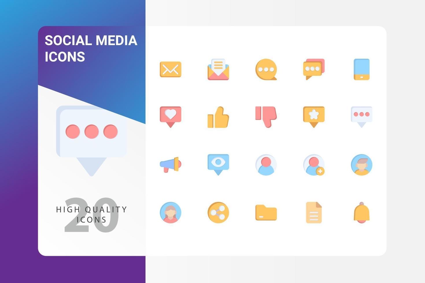 Social Media icon pack isolated on white background. for your web site design, logo, app, UI. Vector graphics illustration and editable stroke. EPS 10.