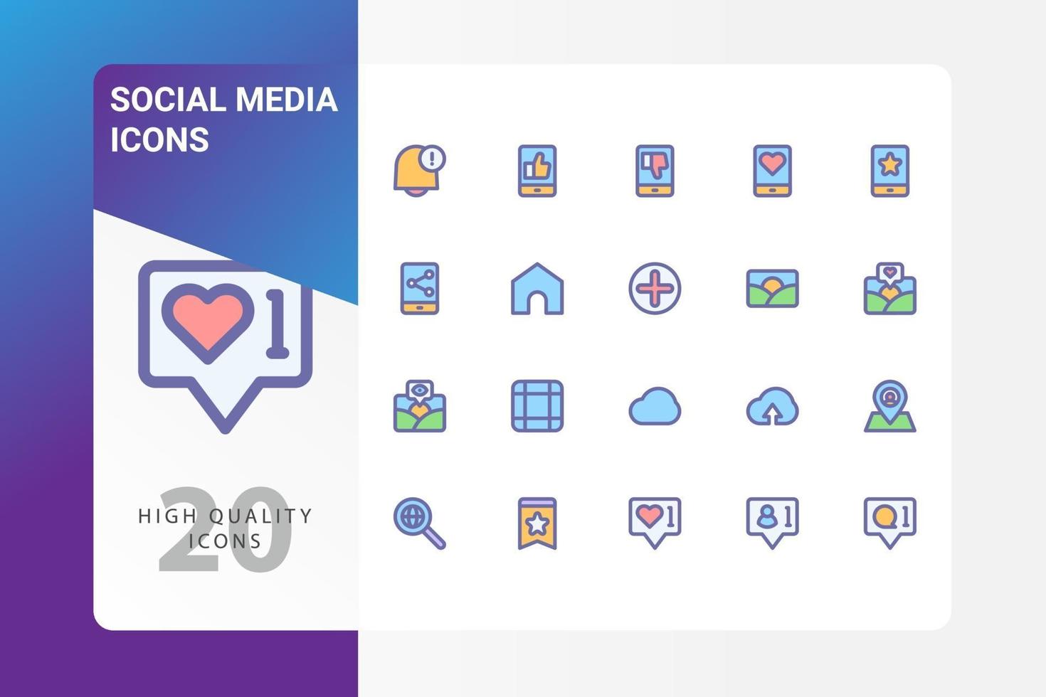 Social Media icon pack isolated on white background. for your web site design, logo, app, UI. Vector graphics illustration and editable stroke. EPS 10.