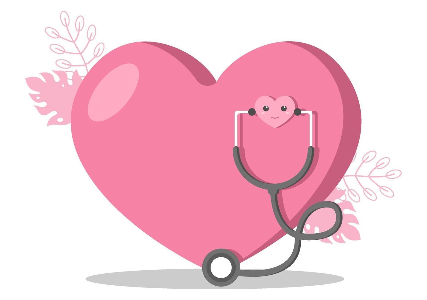 Iconos de equipos médicos y de atención médica en forma de paquete de ilustración de corazón de acción de gracias a todos los asistentes médicos por luchar contra el coronavirus y salvar muchas vidas vector