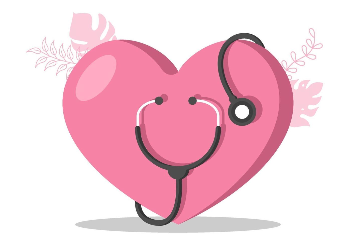 Iconos de equipos médicos y de atención médica en forma de paquete de ilustración de corazón de acción de gracias a todos los asistentes médicos por luchar contra el coronavirus y salvar muchas vidas vector