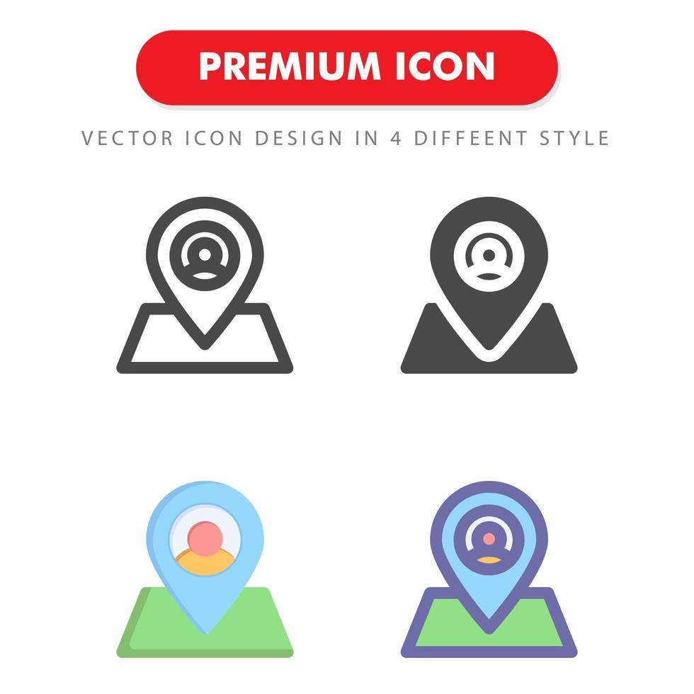 paquete de iconos de ubicación aislado sobre fondo blanco. para el diseño de su sitio web, logotipo, aplicación, interfaz de usuario. Ilustración de gráficos vectoriales y trazo editable. eps 10. vector