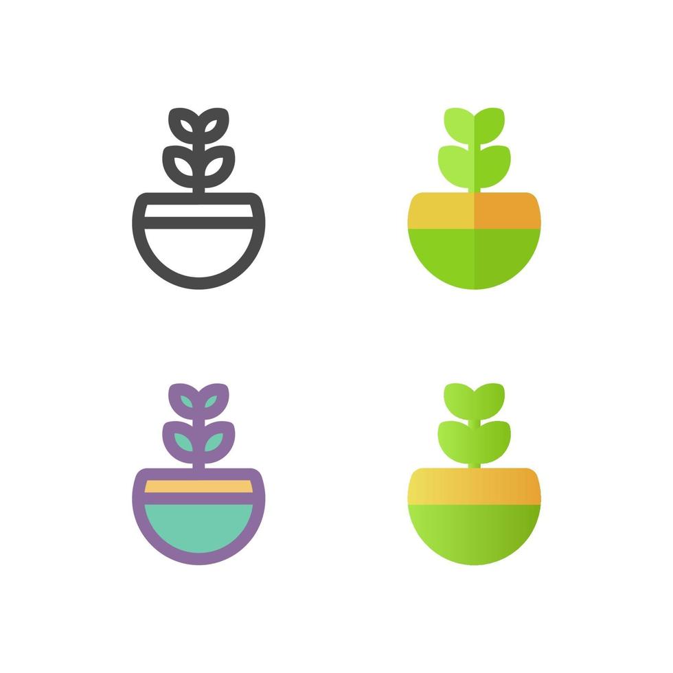 paquete de iconos de plantas aislado sobre fondo blanco. para el diseño de su sitio web, logotipo, aplicación, interfaz de usuario. Ilustración de gráficos vectoriales y trazo editable. eps 10. vector