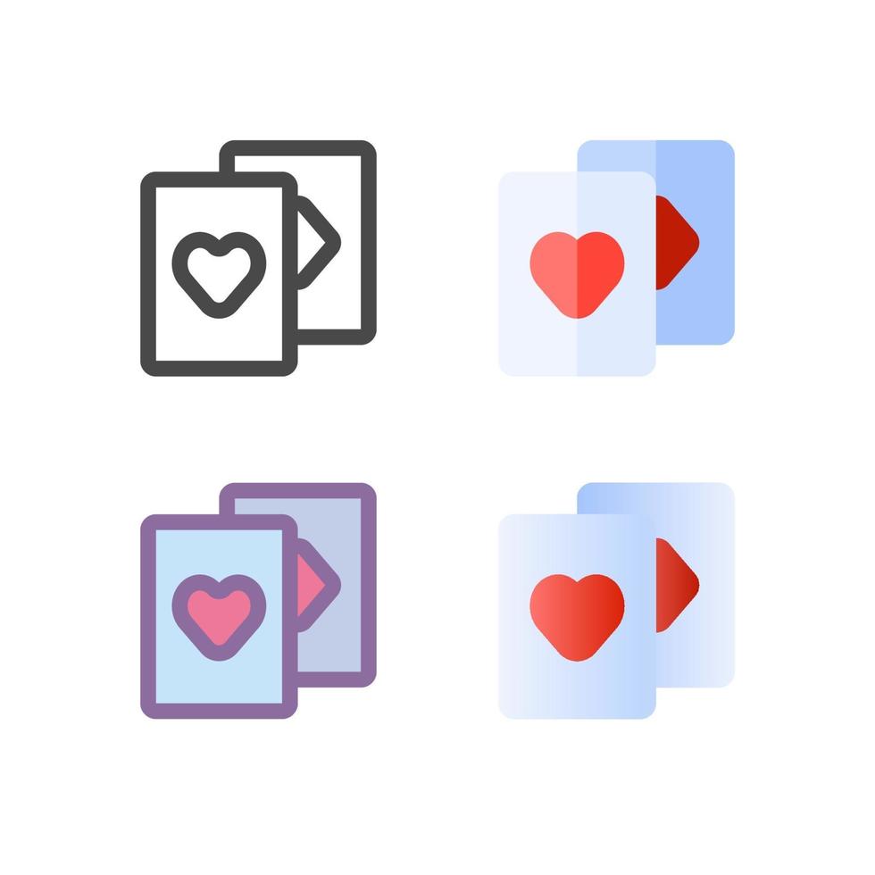 playing card icon pack isolated on white background. for your web site design, logo, app, UI. Vector graphics illustration and editable stroke. EPS 10.