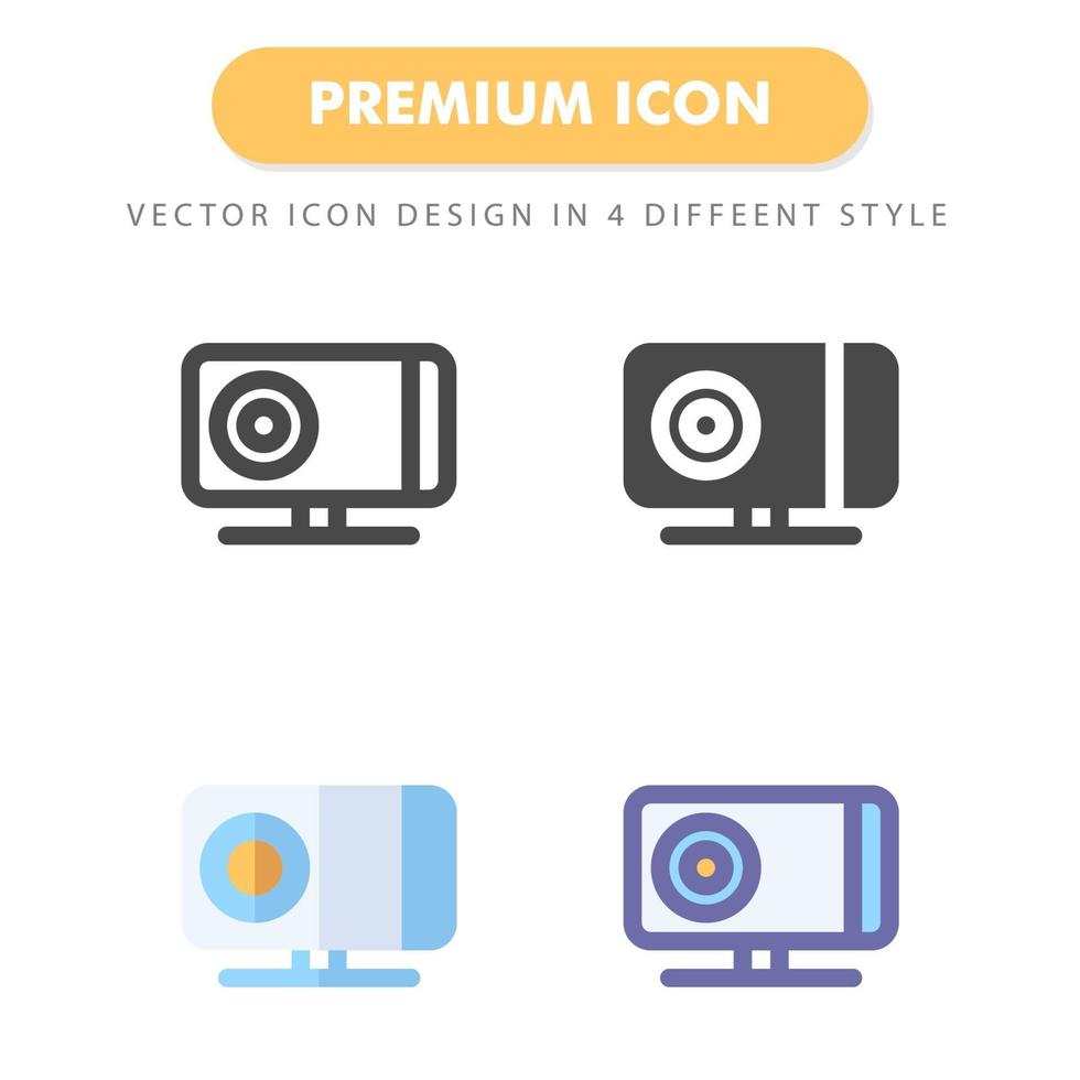 paquete de iconos de proyector aislado sobre fondo blanco. para el diseño de su sitio web, logotipo, aplicación, interfaz de usuario. Ilustración de gráficos vectoriales y trazo editable. eps 10. vector