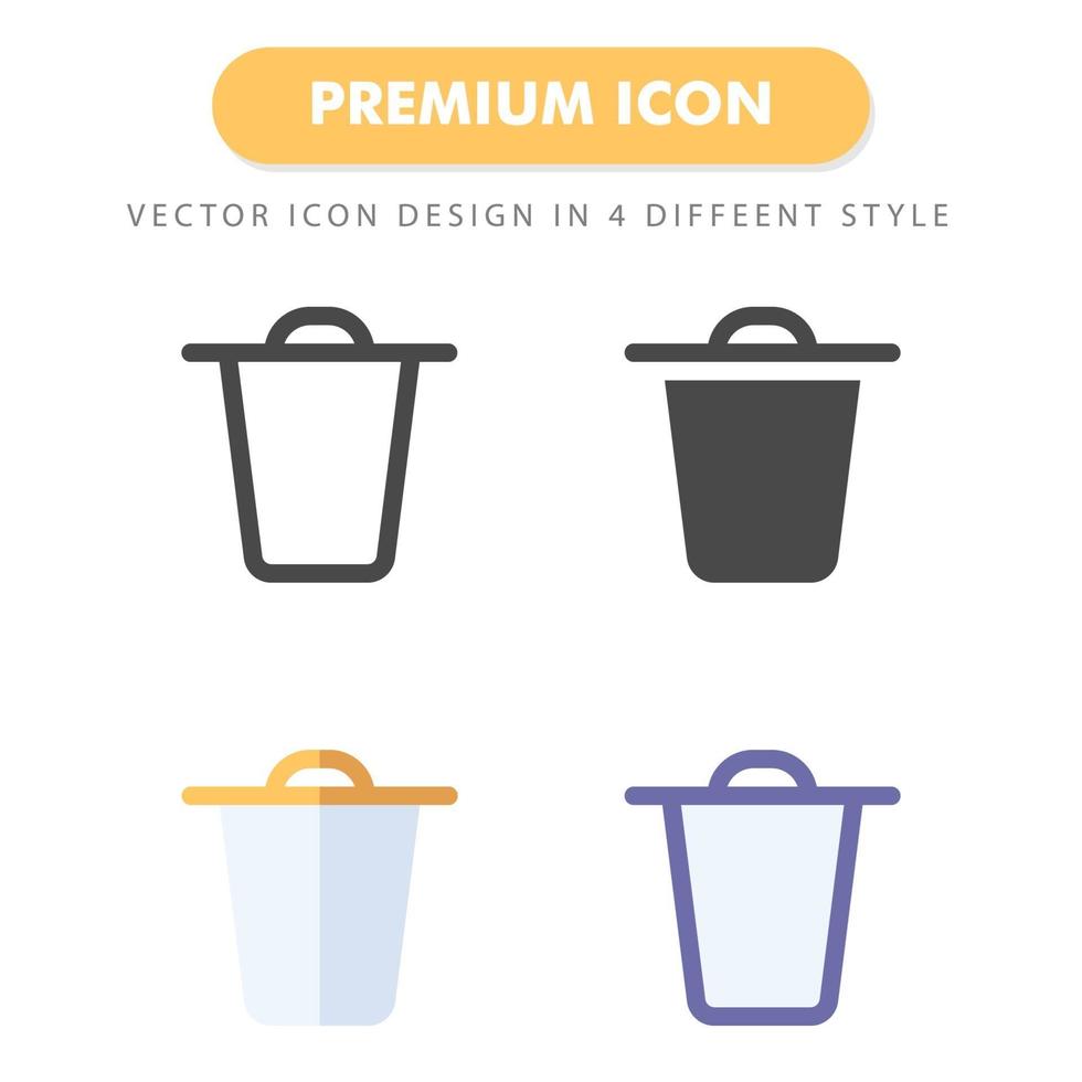 Trash Icon Pack Isolated On White Background For Your Web Site Design Logo App Ui Vector Graphics Illustration And Editable Stroke Eps 10 Download Free Vectors Clipart Graphics Vector Art