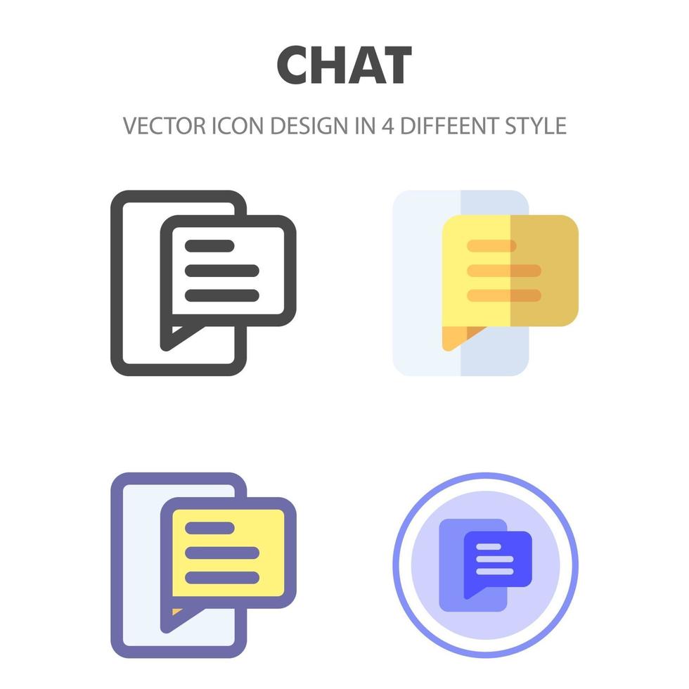 chat icon pack in different styles vector