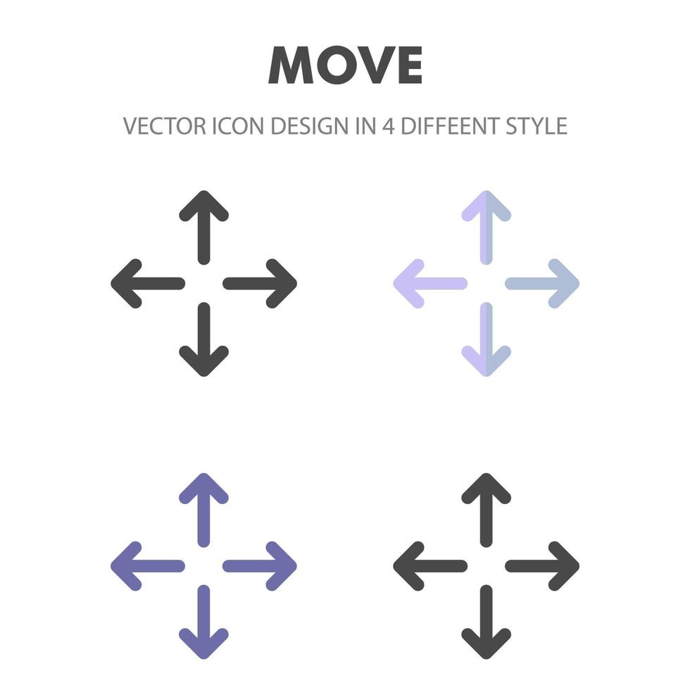 mover icono. para el diseño de su sitio web, logotipo, aplicación, interfaz de usuario. Ilustración de gráficos vectoriales y trazo editable. eps 10. vector