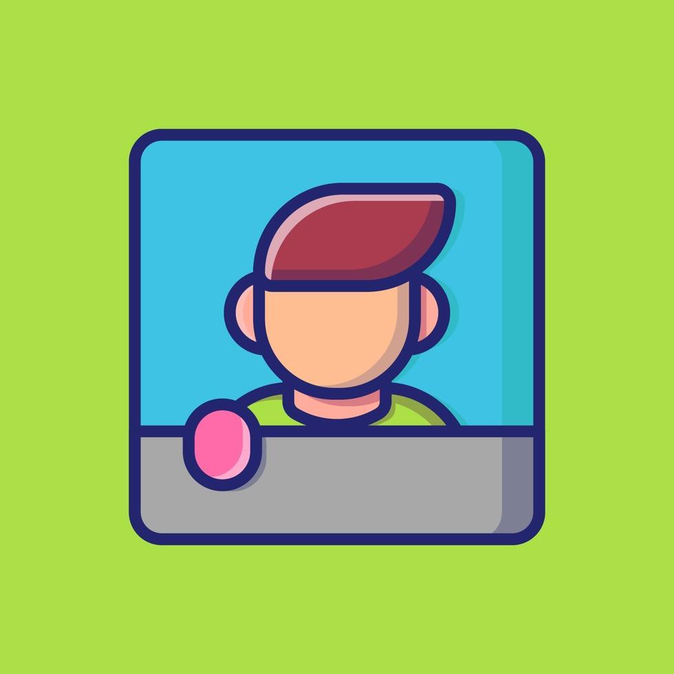 Streaming Vector Icon Illustration. Flat Cartoon Style Suitable For Web Landing Page, Banner, Sticker, Background.