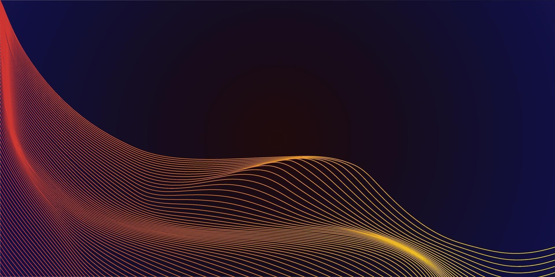 ilustración vectorial fondo abstracto con ondas dinámicas y línea de color de gradaciones. ilustración adecuada para el diseño vector