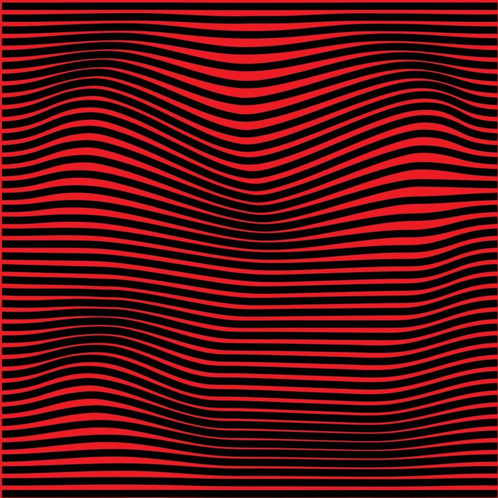 line wave abstract red vector