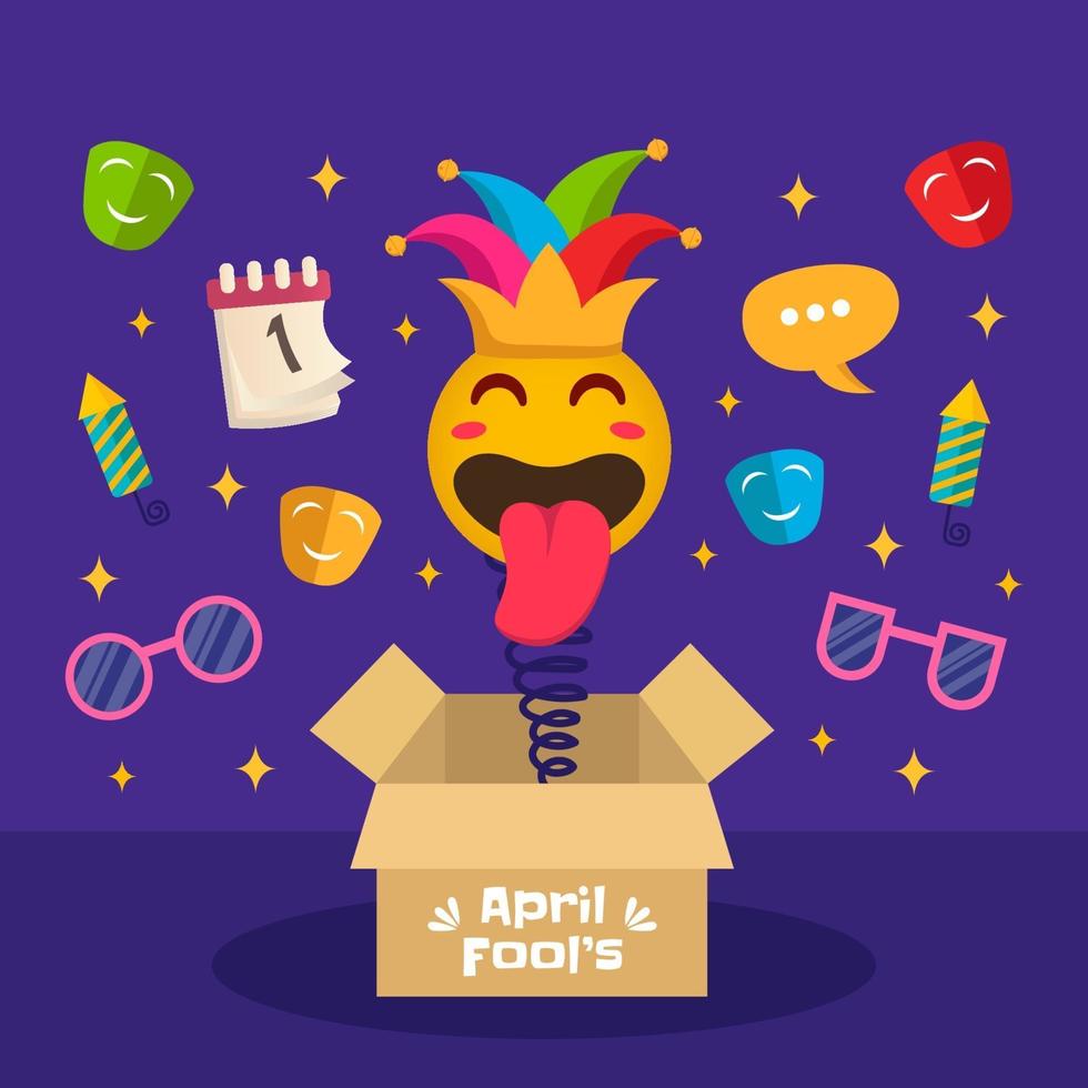 Funny April Fool's day vector