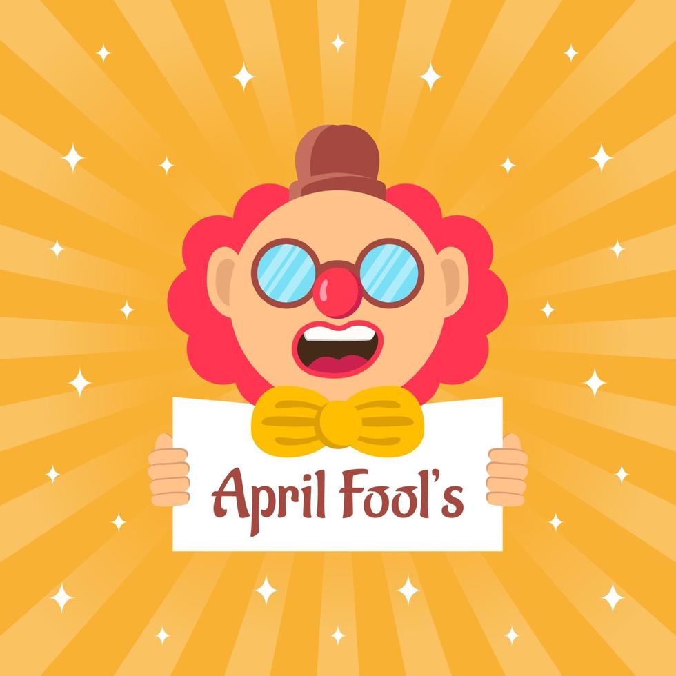 Funny April Fool's day vector