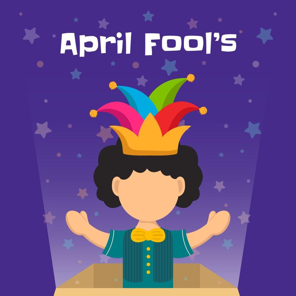 Funny April Fool's day vector