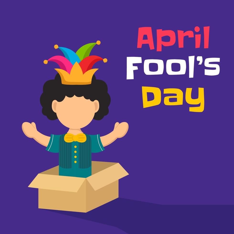 Funny April Fool's day vector