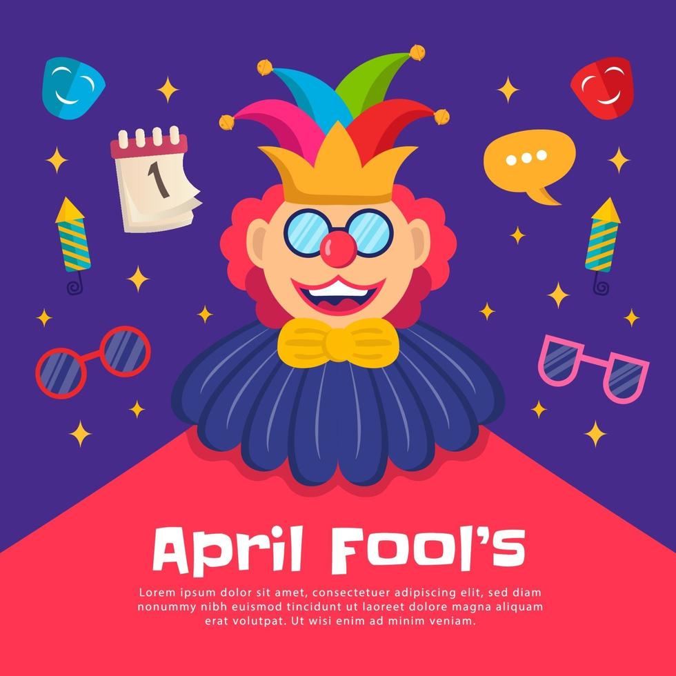 Funny April Fool's day elements vector