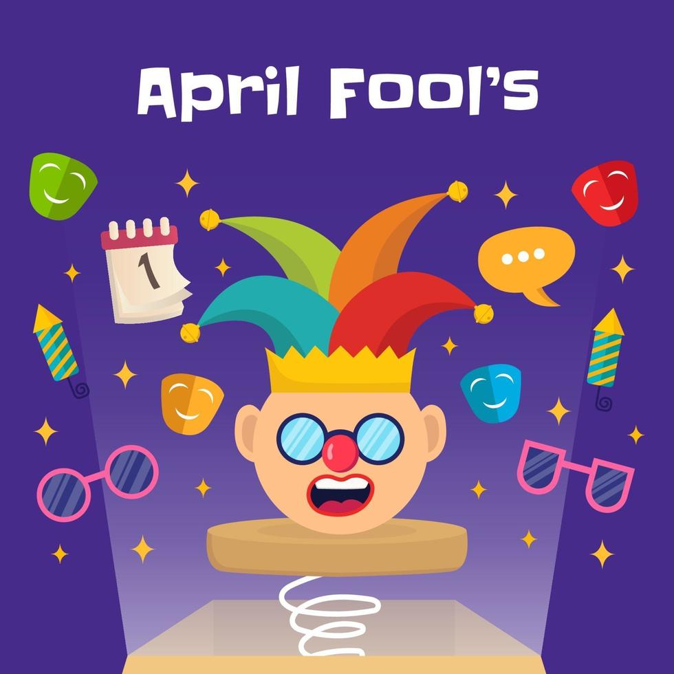 Funny April Fool's day vector