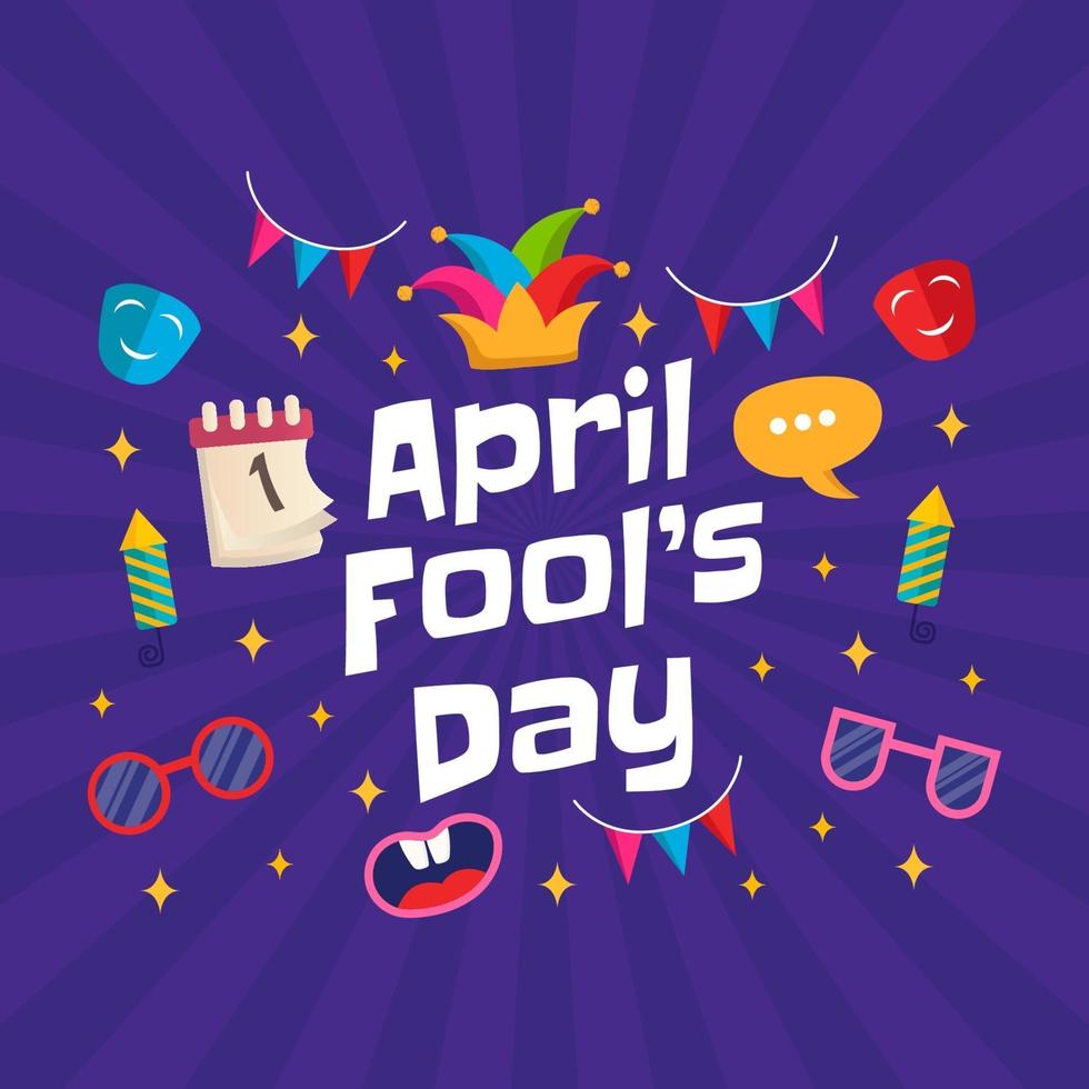 Funny April Fool's day vector