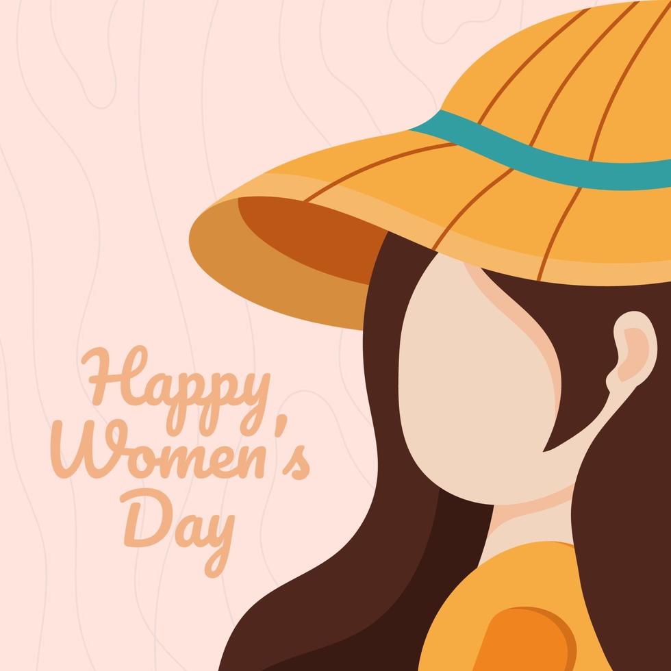 día internacional de la mujer feliz. vector