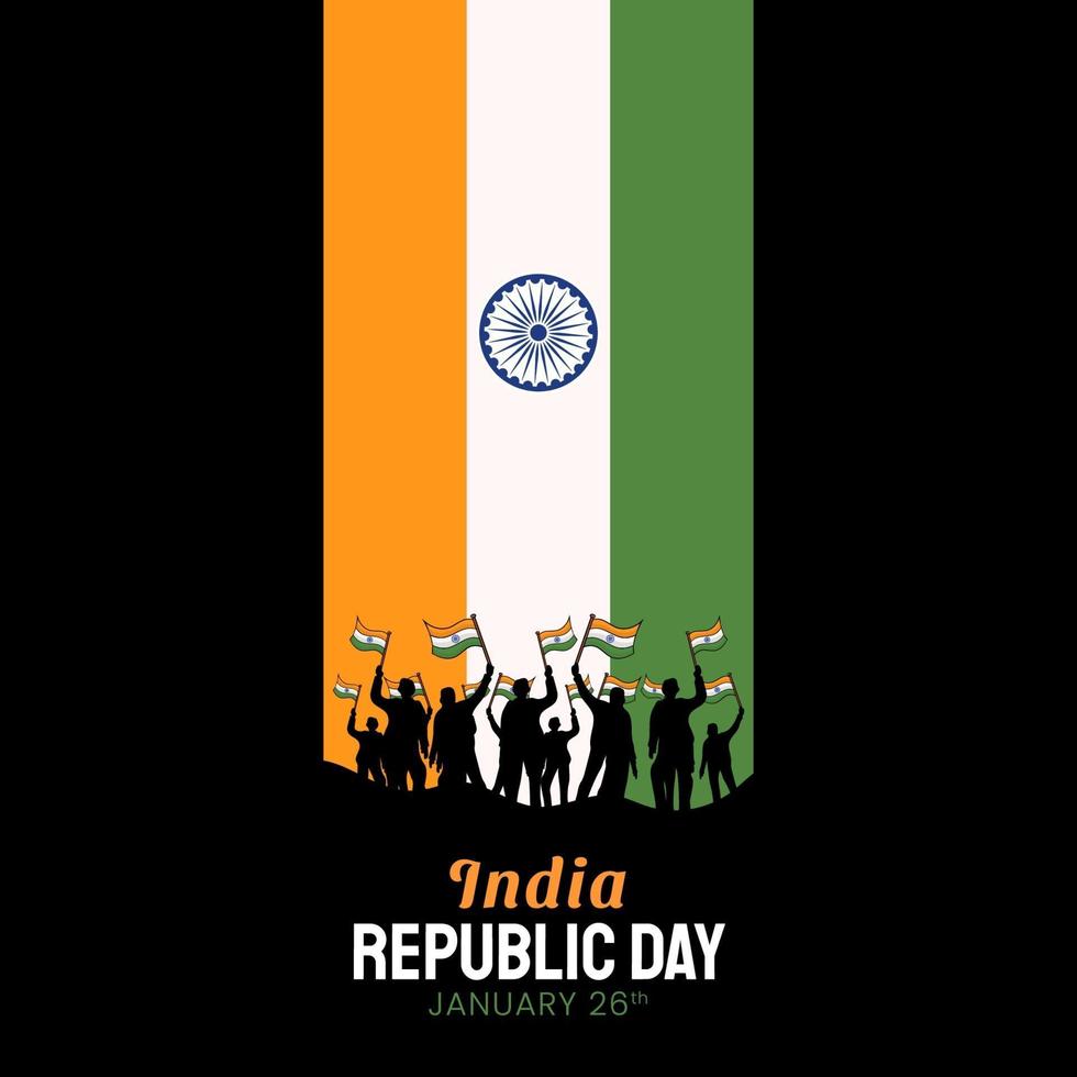 Hand drawn illustration of Indian Republic Day vector