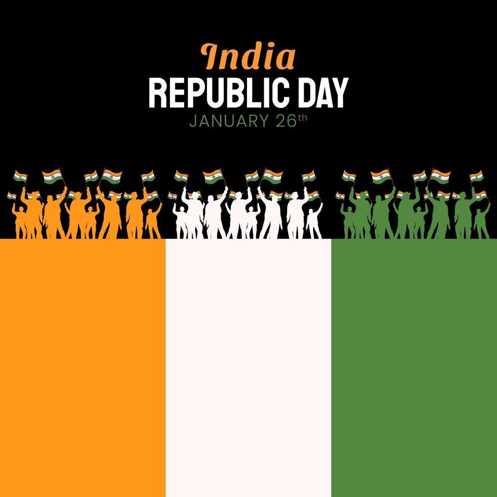 Hand drawn illustration of Indian Republic Day vector