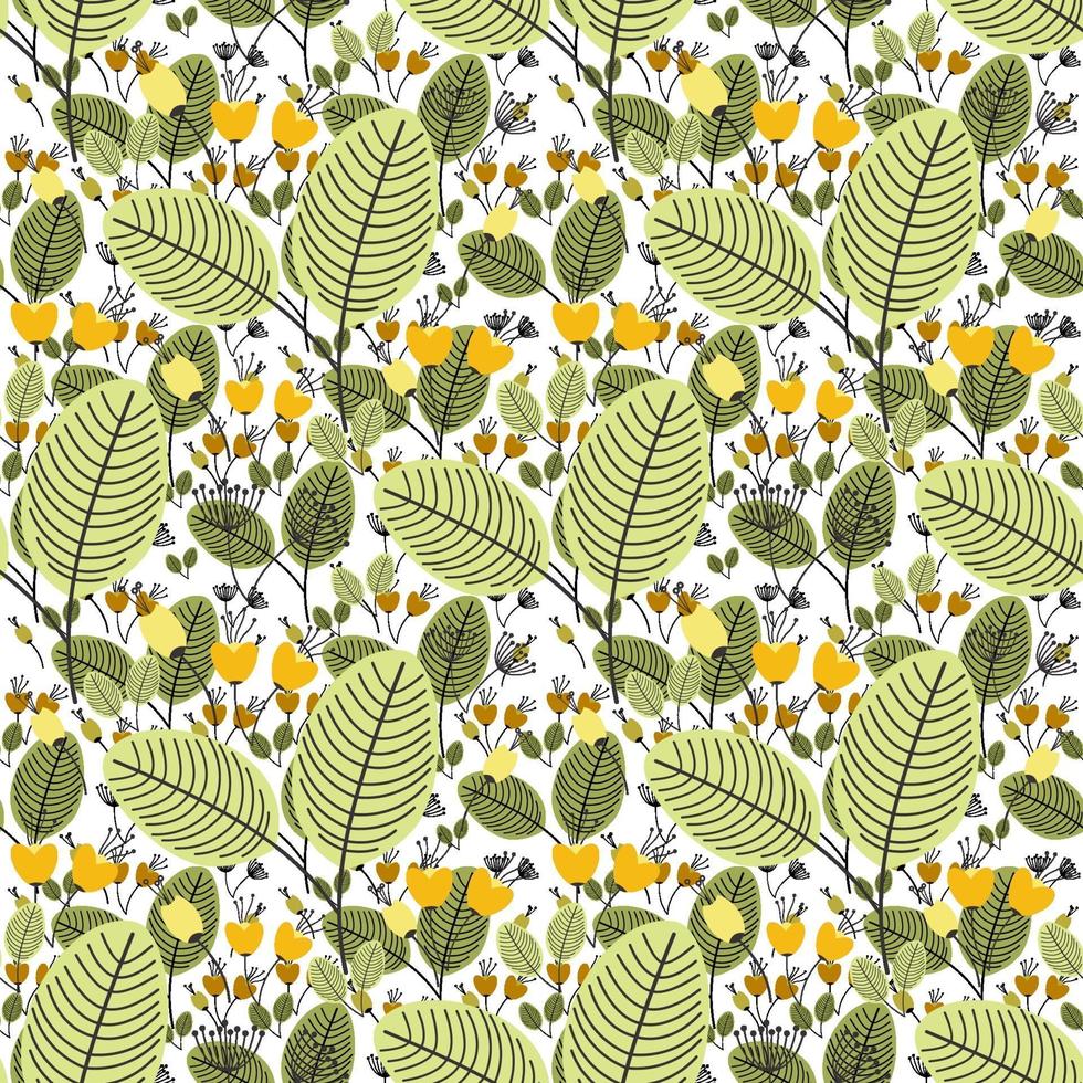 Abstract modern, floral, minimal and organic pattern design vector