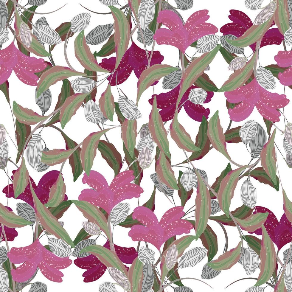diseño de patrón de repetición floral orgánico abstracto moderno vector