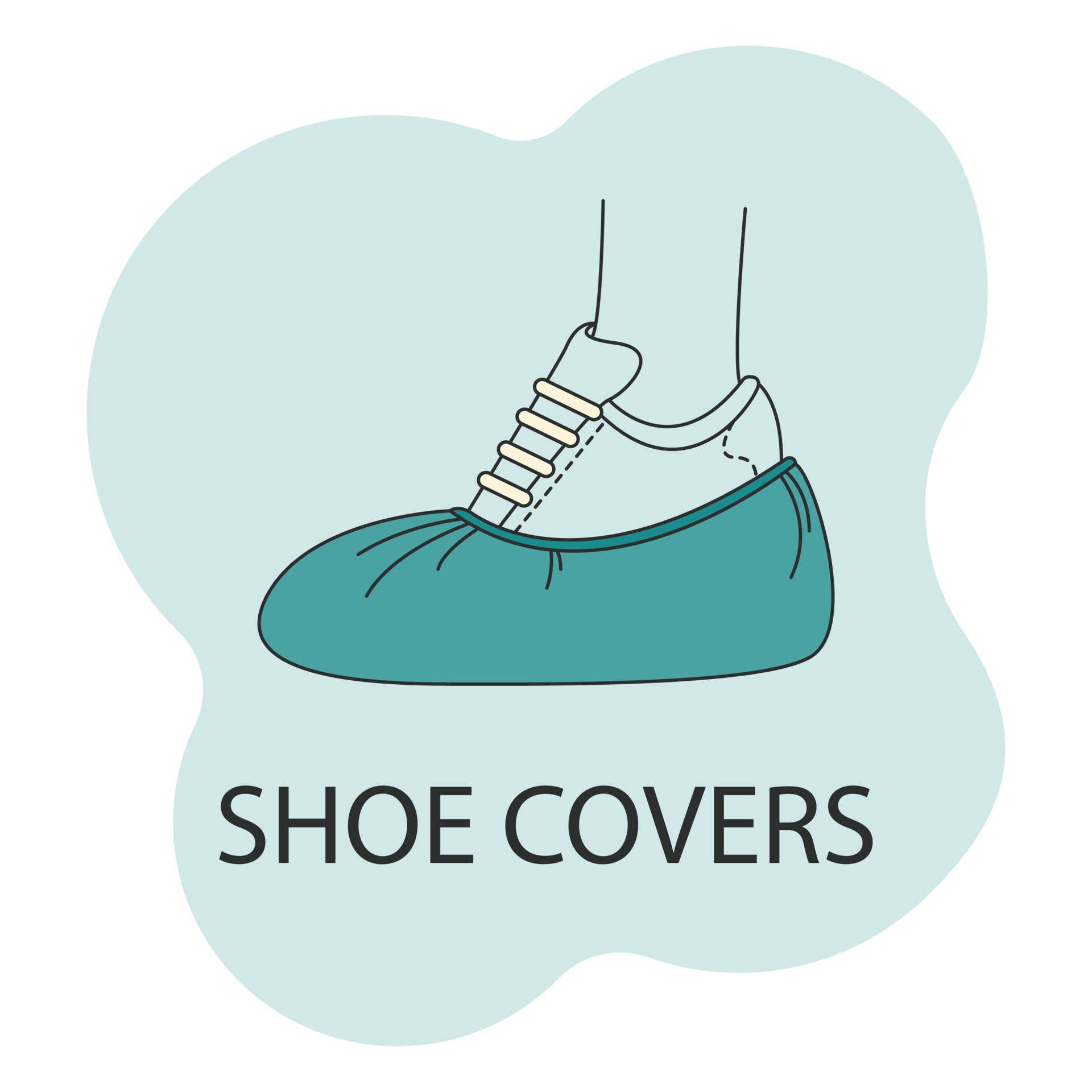 Vector Image Of Shoe Covers In Color Foot Protection Icon On A White benchmarkgmp-anti-slip-cpe-shoecovers-benchmarkgmp-shoe-covers