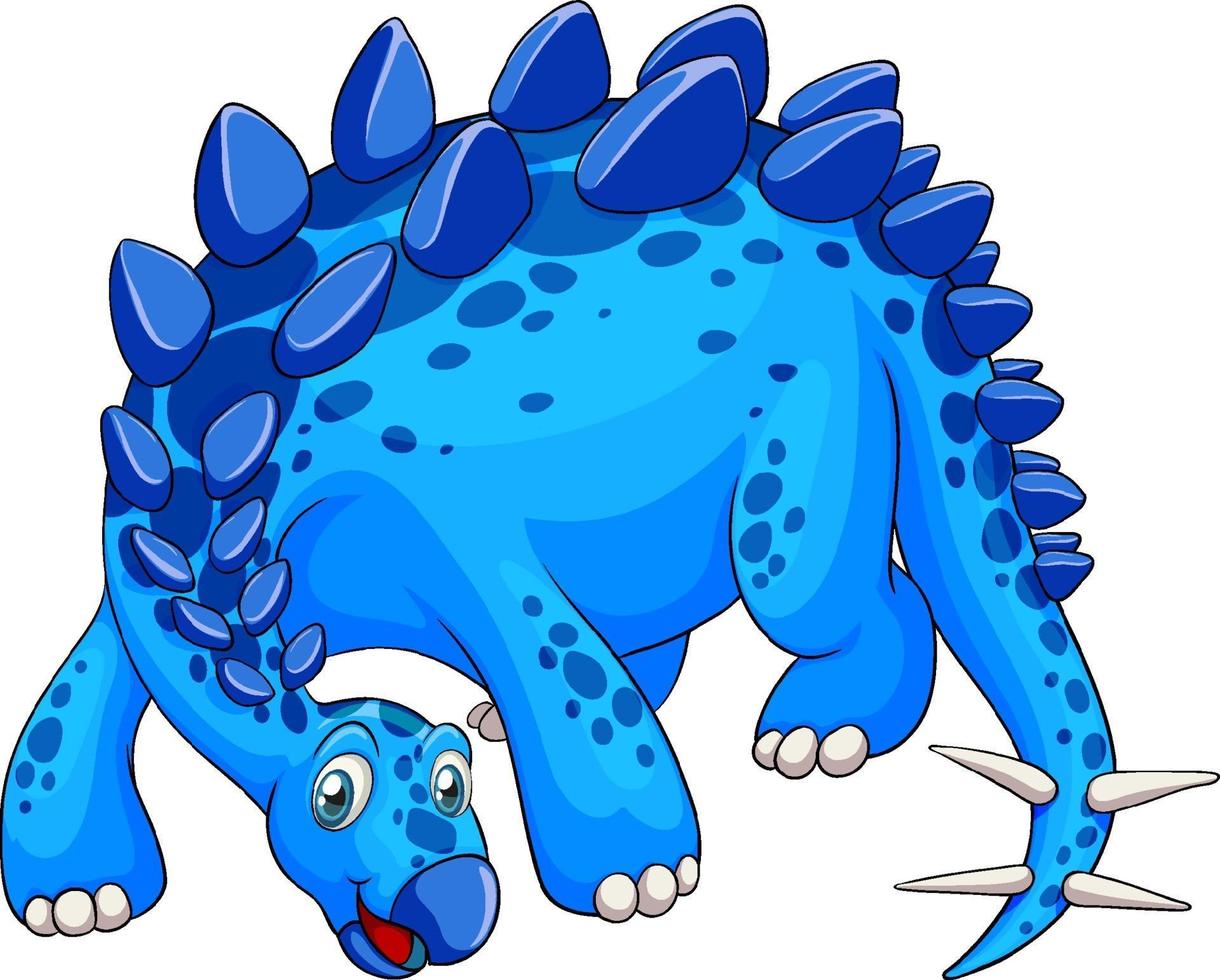 A stegosaurus dinosaur cartoon character vector