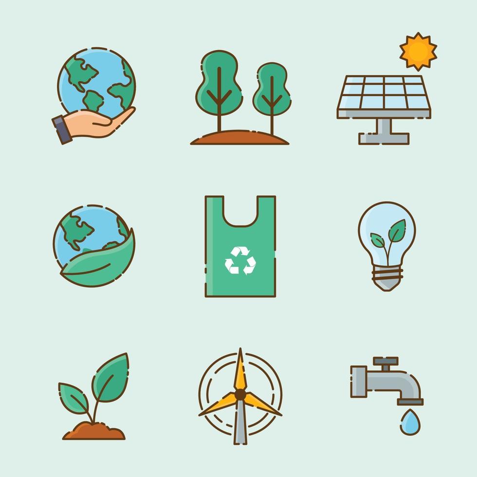 Earth Day Icon Set vector