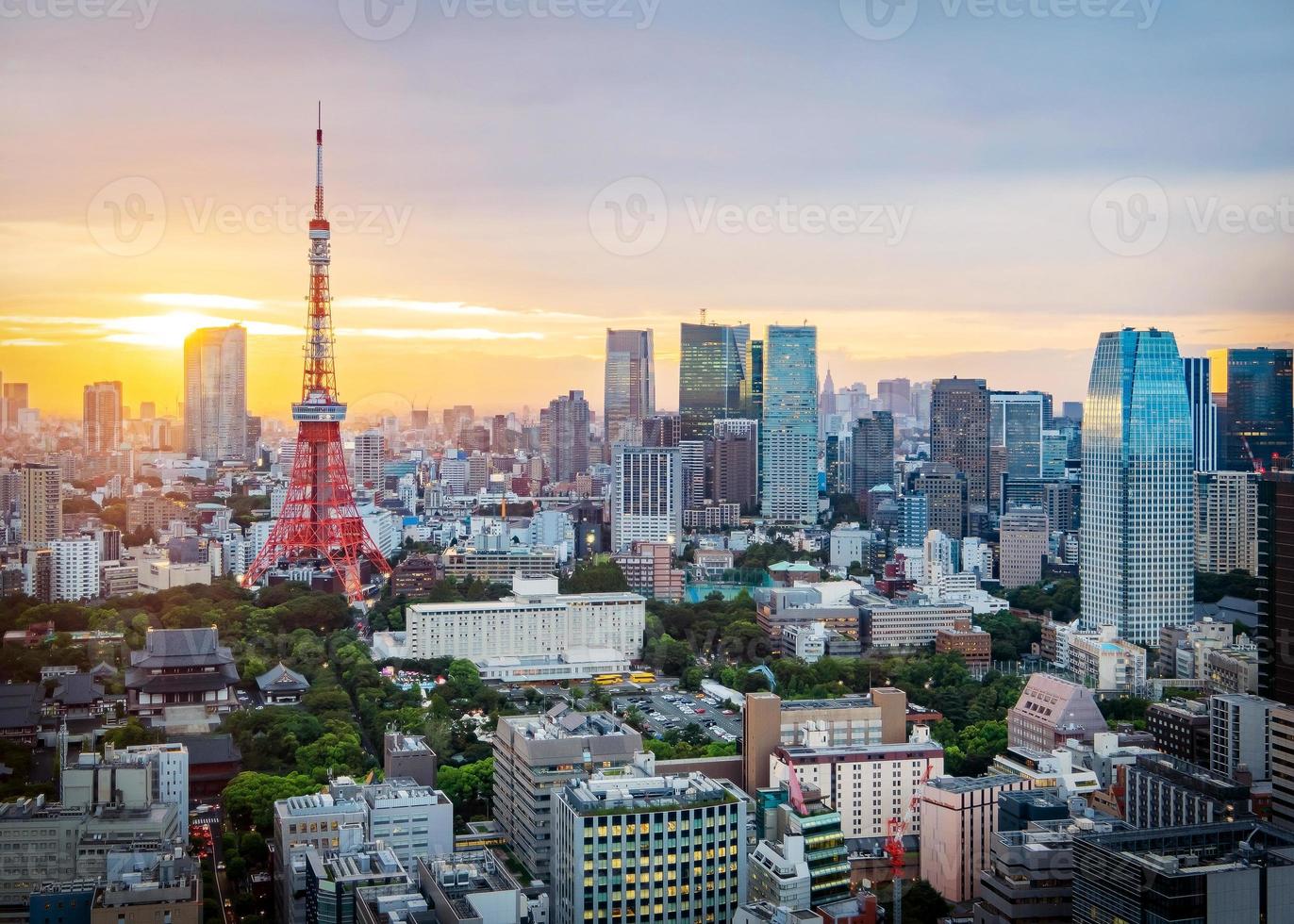 paisaje urbano de tokio, japón foto