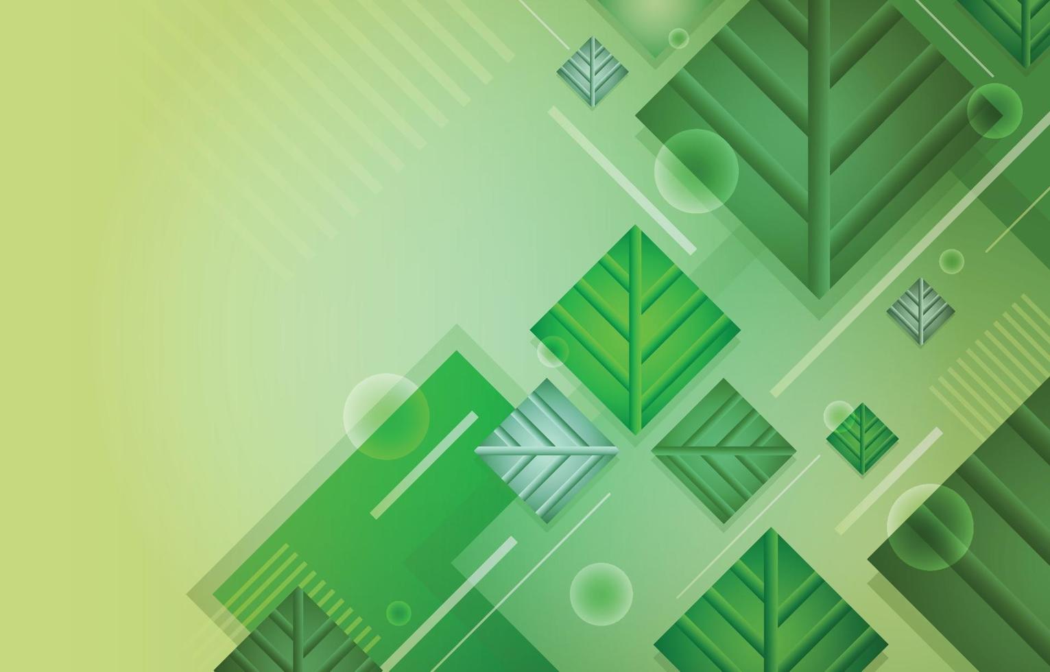 Modern Organic Green Rectangle Shape vector