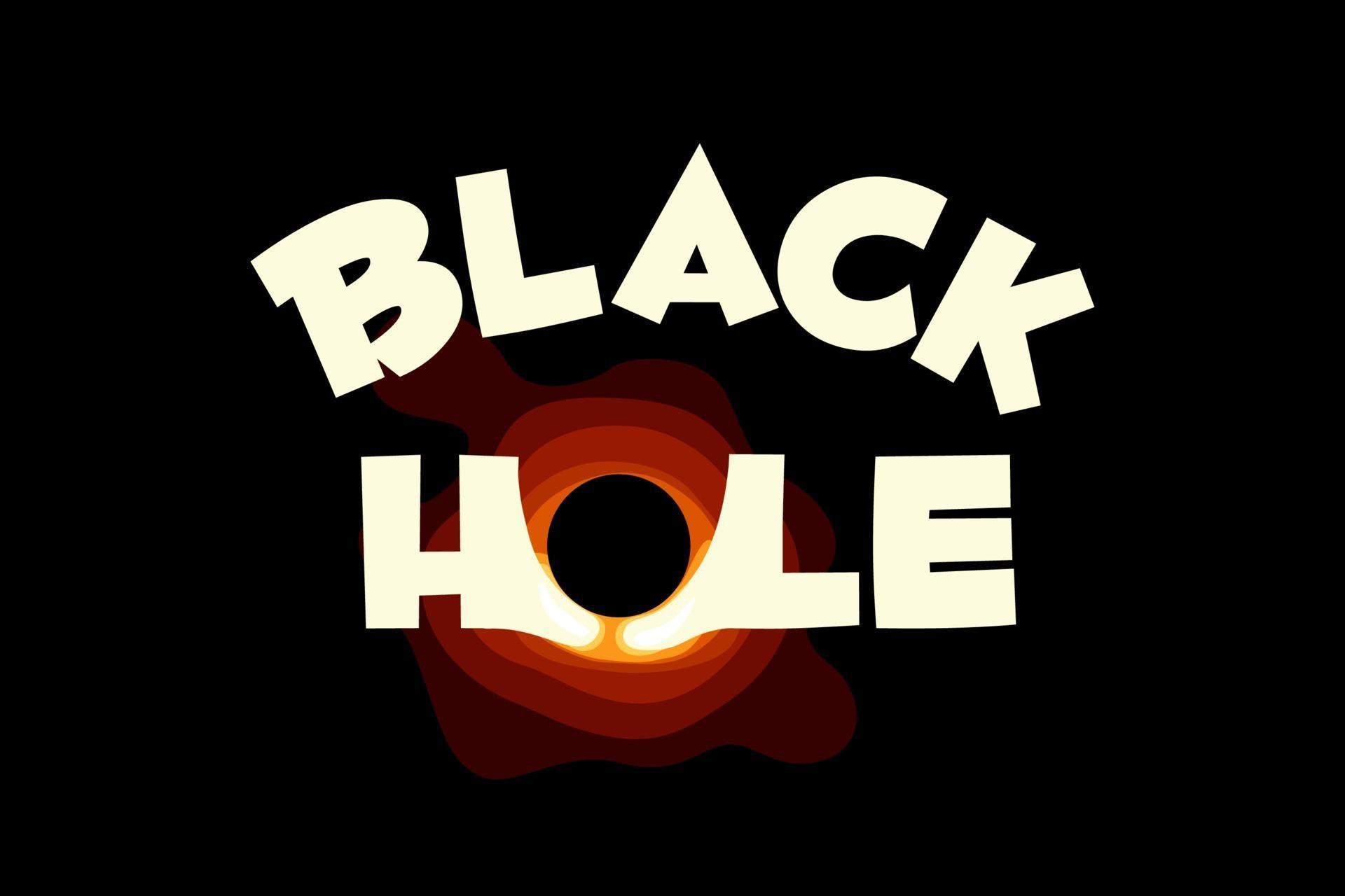 Black hole words text in universe. Science flat vector illustration 2141587 Vector Art at Vecteezy