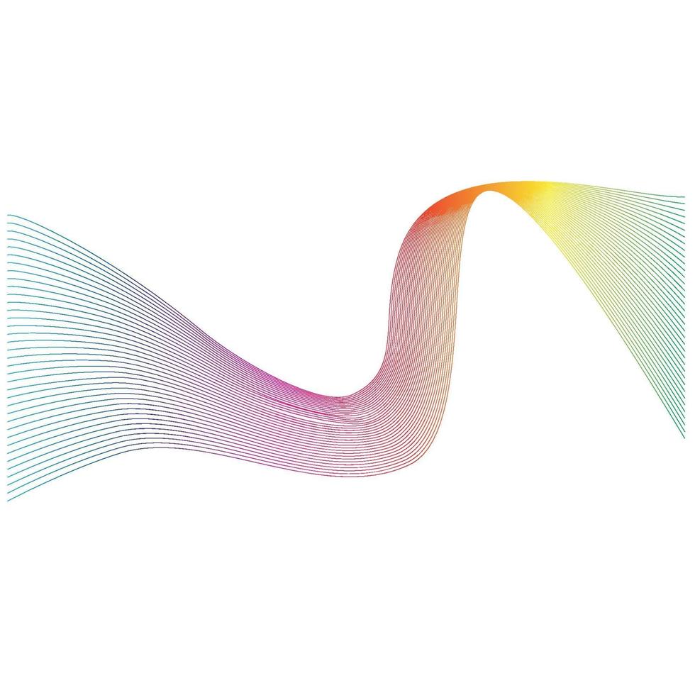 Diseño de ilustración de vector de línea de ondas de sonido
