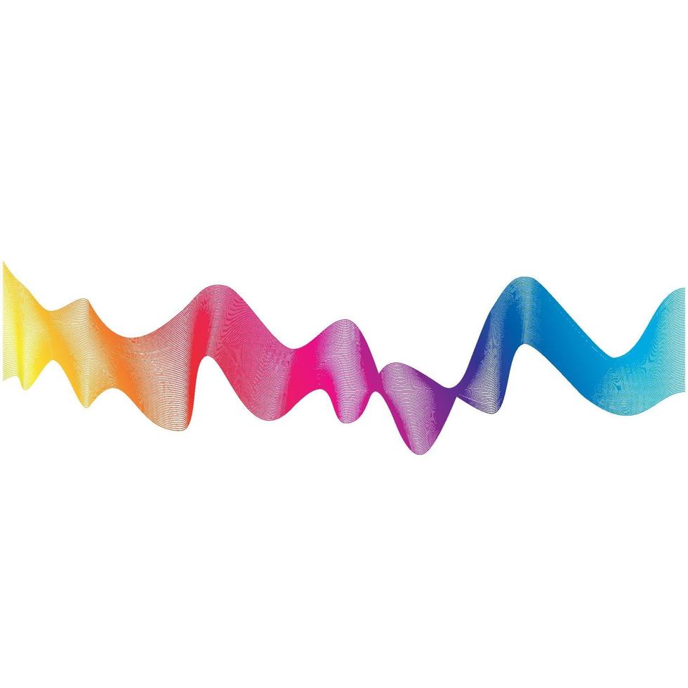 Diseño de ilustración de vector de línea de ondas de sonido