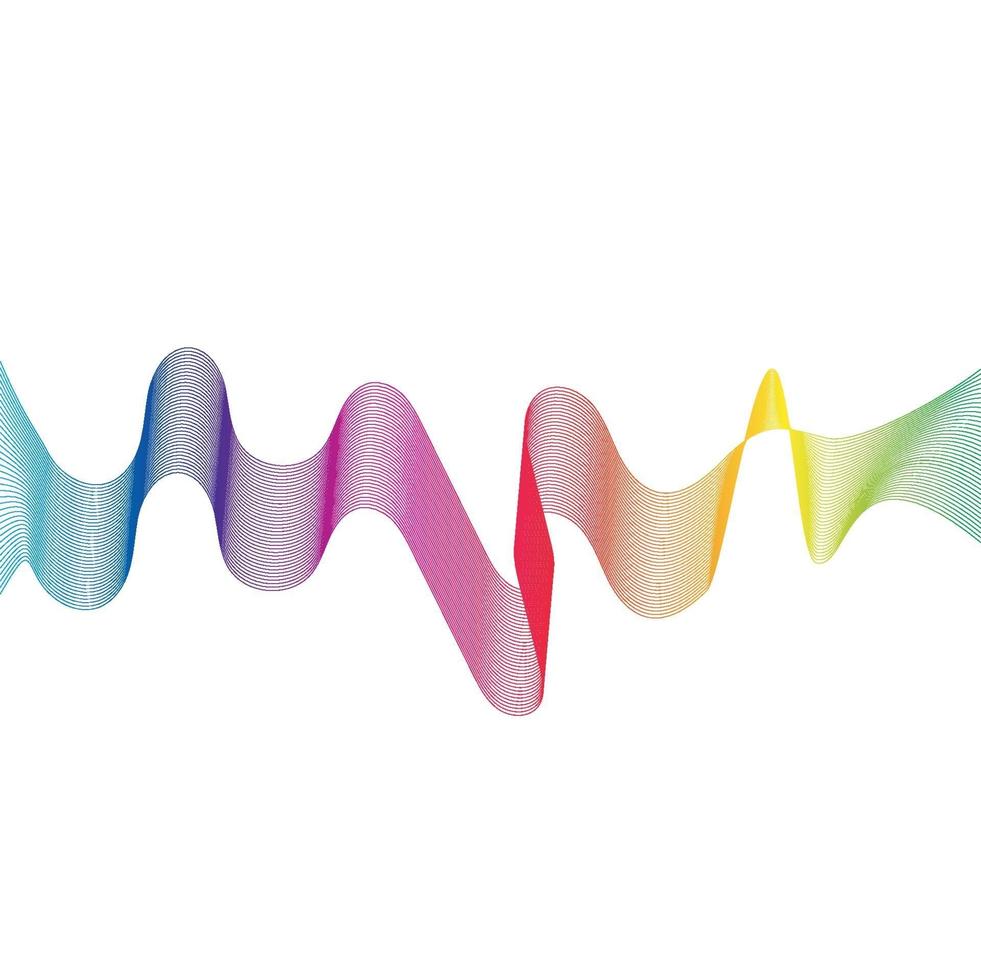 Sound waves  line vector illustration design