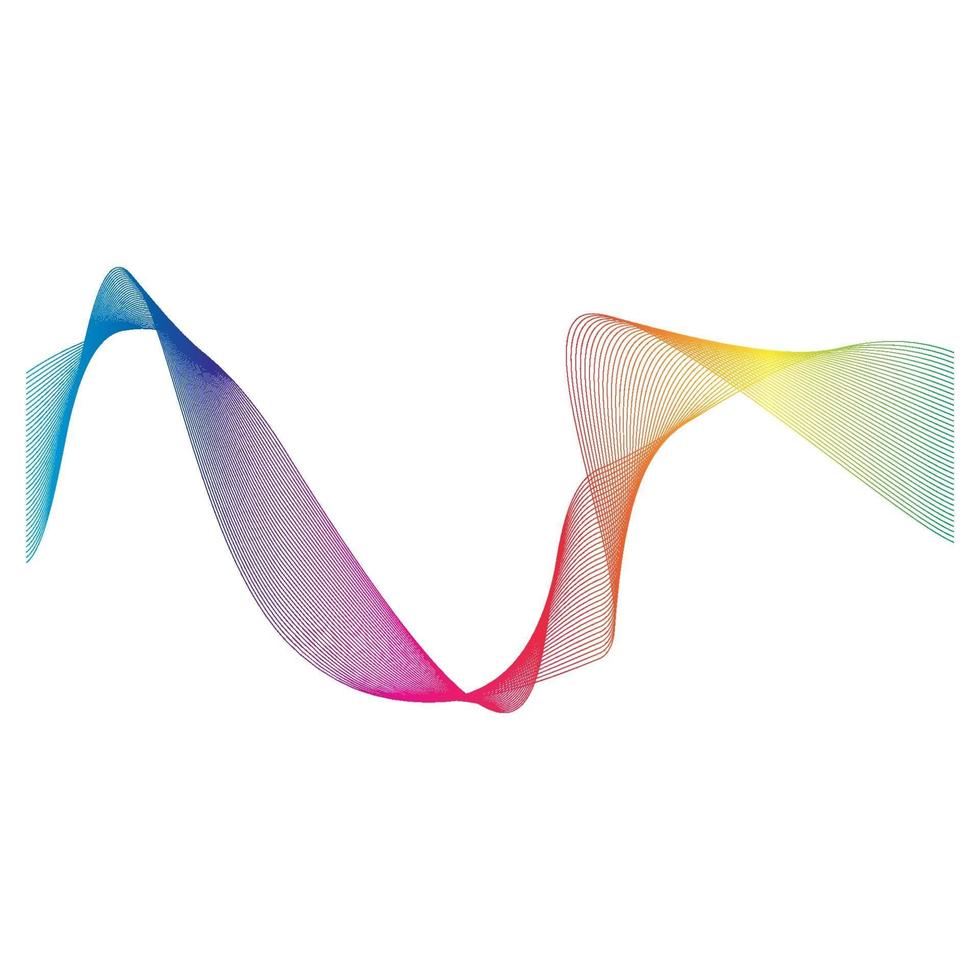 Sound waves  line vector illustration design